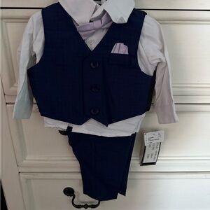 Baby Boy Navy Blue Formal Suit Set